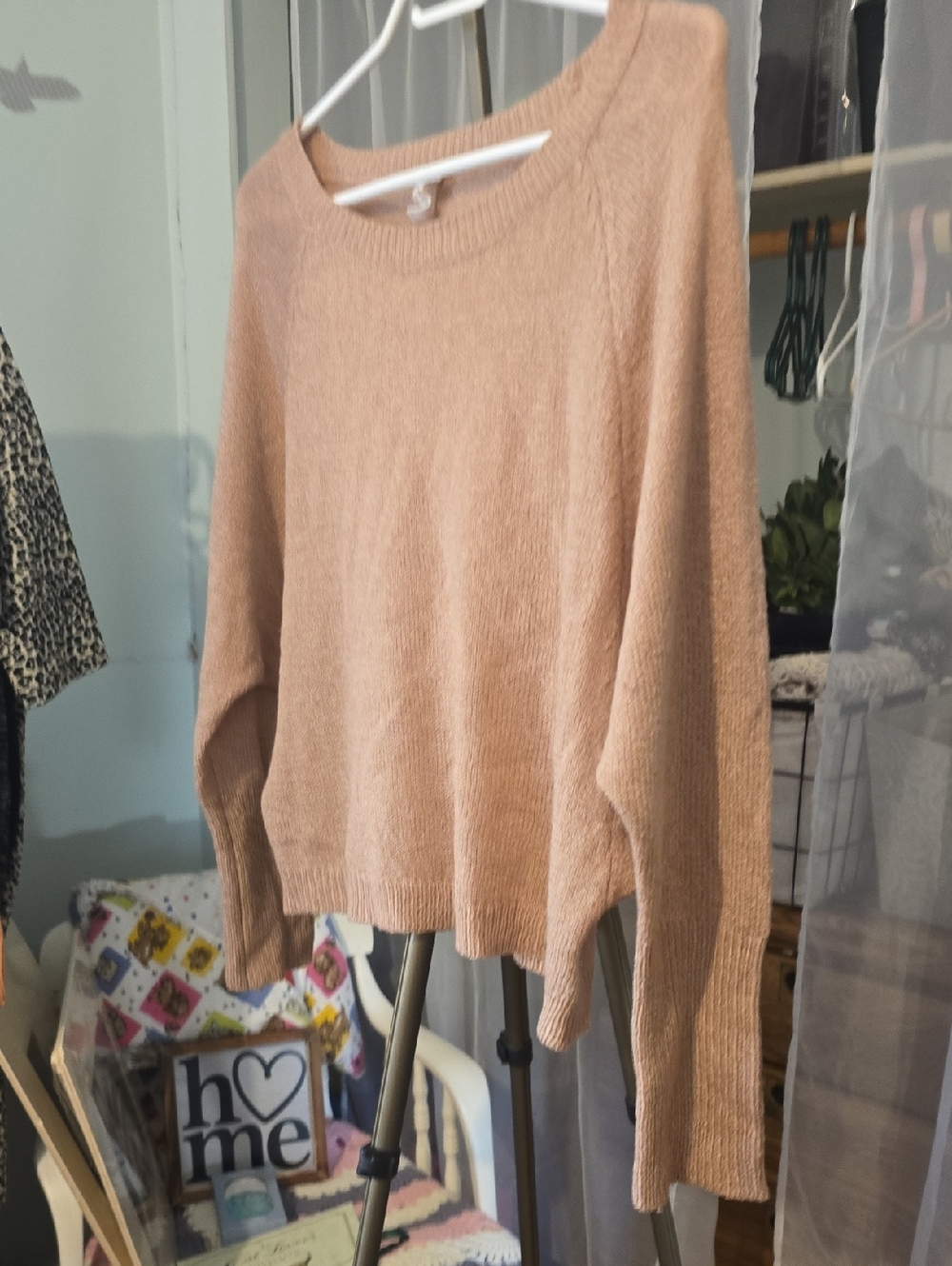 Wishlist Soft Ribbed Crewneck Sweater - Dusty Rose